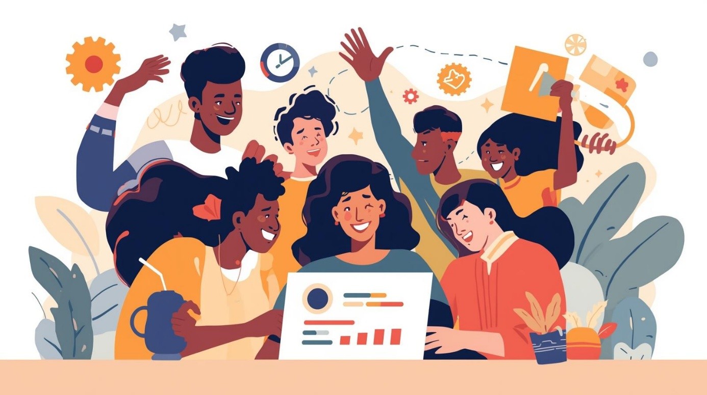 Young people working in solidarity