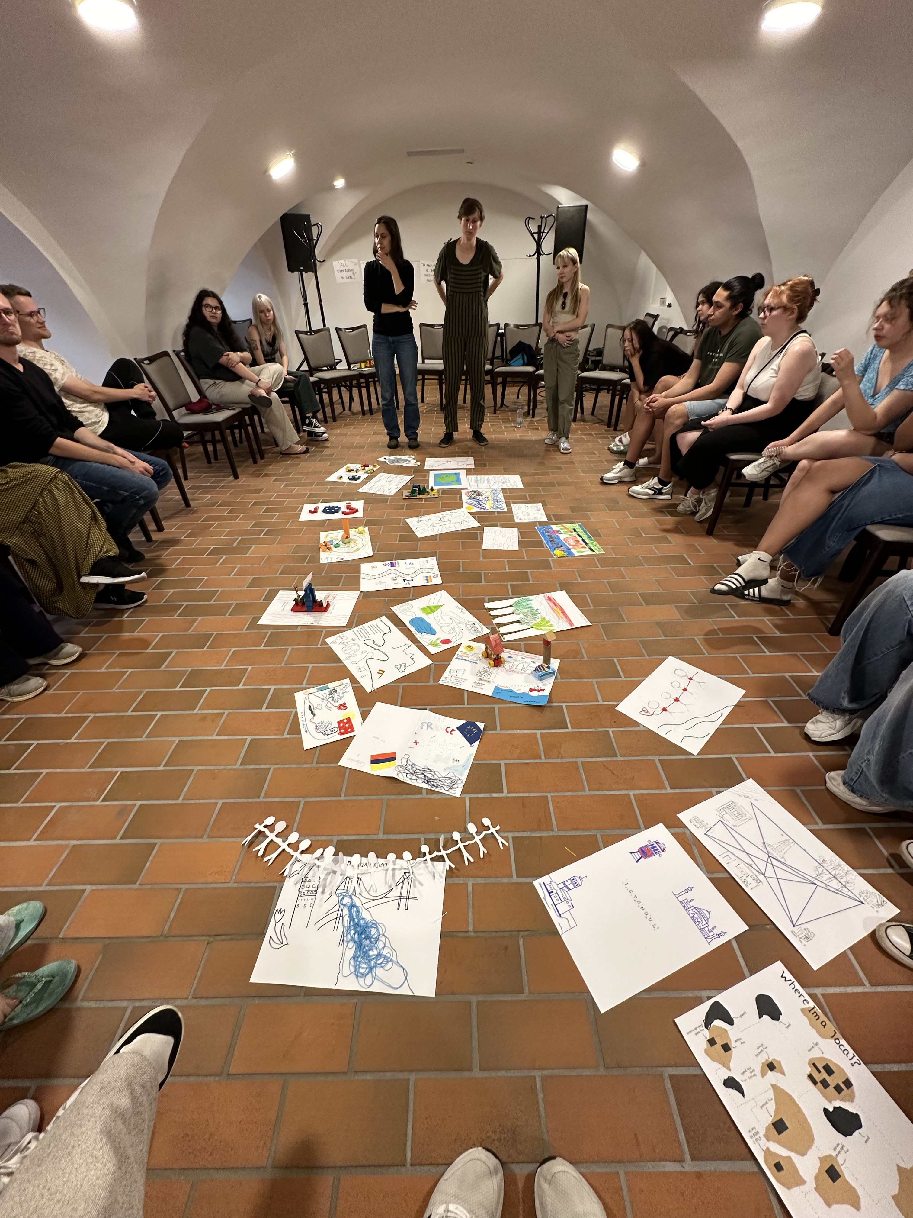 Participants working together during Common Grounds